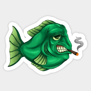 Smoking Fish Sticker